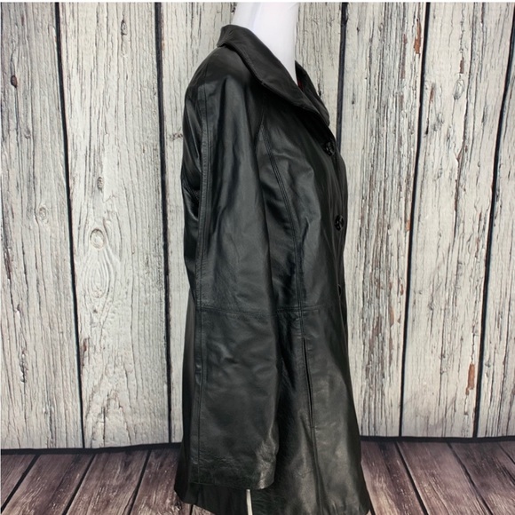 East 5th Genuine Black Leather Jacket - Picture 3 of 4